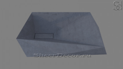 Серая раковина Kira из архитектурного бетона Concrete Graphite РОССИЯ 020357911 для ванной комнаты_1