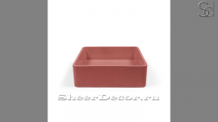 Красная раковина Diana из архитектурного бетона Concrete Red РОССИЯ 520763111 для ванной комнаты_1