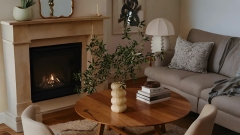 Каменная стакан круглой формы OrugaFlorero из желтого камня Honey Onyx_1