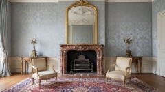 Мраморный портал для отделки камина Marissa из натурального камня Rosso Levanto 131053409_4 Каменный портал красного цвета для облицовки камина Marissa M9 из мрамора Rosso Levanto 131053409_4