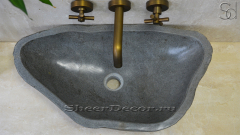 Раковина для ванной комнаты Piedra M7 из речного камня  Gris ИНДОНЕЗИЯ 005045117_1