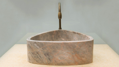 Мраморная раковина Revia из серого камня Emperador Grey ТУРЦИЯ 177076111 для ванной комнаты_1