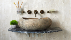 Раковина для ванной Piedra M283 из речного камня  Beige ИНДОНЕЗИЯ 00501111283_1