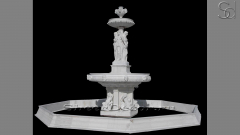 Мраморный фонтан белого цвета Meik из камня сорта Bianco Grigio 521462041_1