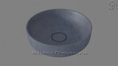 Накладная раковина Bowl из серого бетона Concrete Graphite РОССИЯ 637357911 для ванной комнаты_1