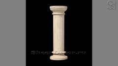 Мраморная колонна Pillar Lineare из камня Botticino в сборе _1