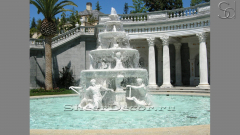 Мраморный фонтан белого цвета Mezi из камня сорта Bianco Extra 532111041_1