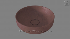 Накладная раковина Bowl из красного бетона Concrete Red РОССИЯ 637763911 для ванной комнаты_1