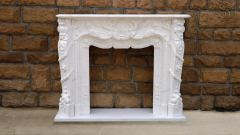 Каменный портал белого цвета для облицовки камина Leon из мрамора Bianco Extra 064111101_4