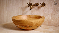 Деревянная раковина Sfera из натурального бамбука Golden Bamboo ИНДОНЕЗИЯ 001600011 для ванной комнаты_1