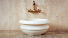 Мраморная раковина Nica из белого камня Bianco Extra ИСПАНИЯ 101111111 для ванной комнаты_8