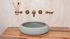 Зеленая раковина Ronda из камня андезита Green Andesite ИНДОНЕЗИЯ 003372211 для ванной комнаты_6