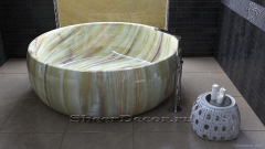Элитная ванна Sussana зеленого цвета из оникса Green Onyx 070033151_3