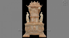 Каменный фонтан Nica Virgo из бежевого травертина Classico Romano 101004149_1