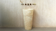 Каменная мойка Alana M11 из кремового оникса Creamy Honey ИНДИЯ 0419331711 для ванной комнаты_1