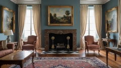 Мраморный портал для отделки камина Gillian из натурального камня Olive Maron 156149401_1 Каменный портал коричневого цвета для облицовки камина Gillian из мрамора Olive Maron 156149401_1