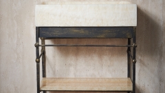 Кованая подставка для раковины Genesis M2 из кованой стали Black Gold patina 149503222_1