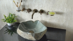 Раковина для ванной Piedra M431 из речного камня  Verde ИНДОНЕЗИЯ 00503011431_2