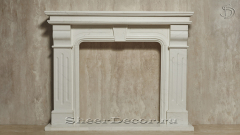 Каменный портал белого цвета для облицовки камина Olven из мрамора Bianco Extra 828111901_4