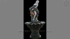 Гранитный фонтан черного цвета Meka Virgo из камня сорта Grey Pearl 5031691413_1