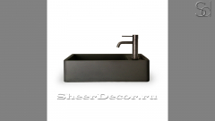 Накладная раковина Bano M3 из черного бетона Concrete Black РОССИЯ 510400113 для ванной комнаты_1