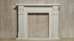 Мраморный портал белого цвета для отделки камина Gven из натурального камня Bianco Extra 328111901_3