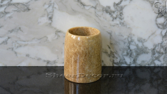 Мраморная стакан круглой формы Bicchiere из серого камня Quarry Stone_1