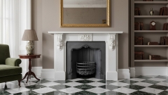 Каменный портал для облицовки камина Vida из мрамора Bianco Extra 178111901_4 Мраморный портал белого цвета для отделки камина Vida из натурального камня Bianco Extra 178111901_4