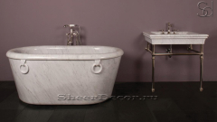 Каменная ванна Amento из белого мрамора Bianco Carrara 072005151_2