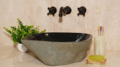 Раковина для ванной Piedra M377 из речного камня  Negro ИНДОНЕЗИЯ 00506911377_1