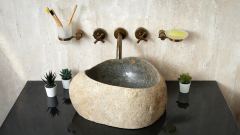 Мойка в ванную Piedra M445 из речного камня  Gris ИНДОНЕЗИЯ 00504511445_1