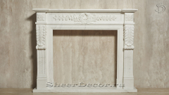 Мраморный портал белого цвета для отделки камина Paula M2 из натурального камня Bianco Extra 598111902_4