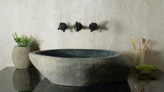 Раковина для ванной Piedra M584 из речного камня  Gris ИНДОНЕЗИЯ 00504511584_1