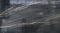 Мраморная плитка и слэбы из натурального мрамора Nero Port Loran черного цвета_1
