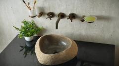 Мойка в ванную Piedra M399 из речного камня  Beige ИНДОНЕЗИЯ 00501111399_2