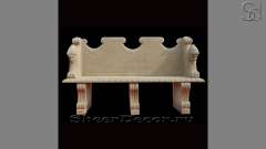 Мраморная скамейка Lek из камня Egypt Ivory в сборе _1