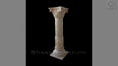 Мраморная колонна Pillar Pelo из камня Egypt Ivory в сборе _1