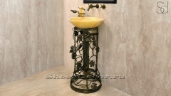 Кованая подставка под раковину Collen M2 из кованой стали Black Gold patina 187503922_2