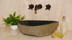 Раковина для ванной Piedra M378 из речного камня  Negro ИНДОНЕЗИЯ 00506911378_1