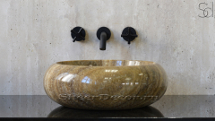 Каменная мойка Ronda M4 из коричневого оникса Brown Onyx ИНДОНЕЗИЯ 003454114 для ванной комнаты_1