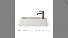 Накладная раковина Bano M3 из белого бетона Concrete White РОССИЯ 510347113 для ванной комнаты_1