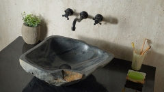 Мойка в ванную Piedra M585 из речного камня  Gris ИНДОНЕЗИЯ 00504511585_2