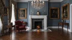 Каменный портал для облицовки камина Luella из мрамора Bianco Extra 160111401_4 Мраморный портал белого цвета для отделки камина Luella из натурального камня Bianco Extra 160111401_4