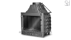 Каминная топка на дровах  Kawmet W3 Gray из чугуна_1