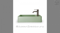 Накладная раковина Bano M3 из зеленого бетона Concrete Menthol РОССИЯ 510810113 для ванной комнаты_1