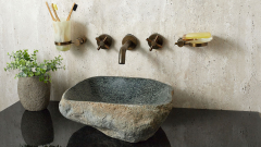 Раковина для ванной Piedra M354 из речного камня  Verde ИНДОНЕЗИЯ 00503011354_2