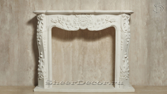 Мраморный портал белого цвета для отделки камина Lurd M2 из натурального камня Bianco Extra 503111902_5