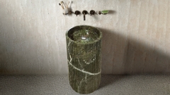 Мраморная раковина с пьедесталом Jenna M14 из зеленого камня Bidaser Green ИНДИЯ 1261731714 для  комнаты_1