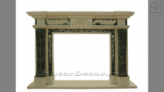 Мраморный портал белого цвета для отделки камина Vizar из натурального камня Bianco Extra 698111401_1