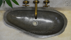 Раковина для ванной комнаты Piedra M21 из речного камня  Gris ИНДОНЕЗИЯ 0050451121_1